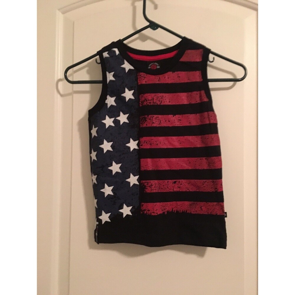 Enyce New York 1996 Boys Tank Top T-Shirt U.S. Flag Patriotic Theme Size 4